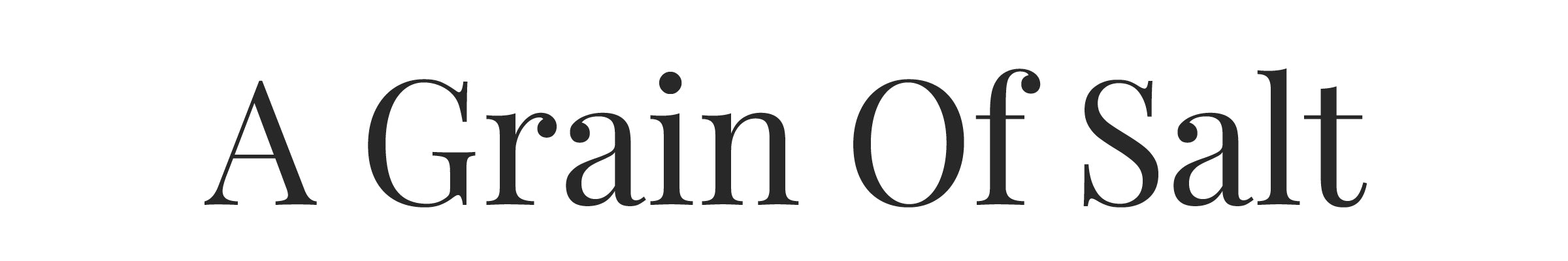 A Grain Of Salt